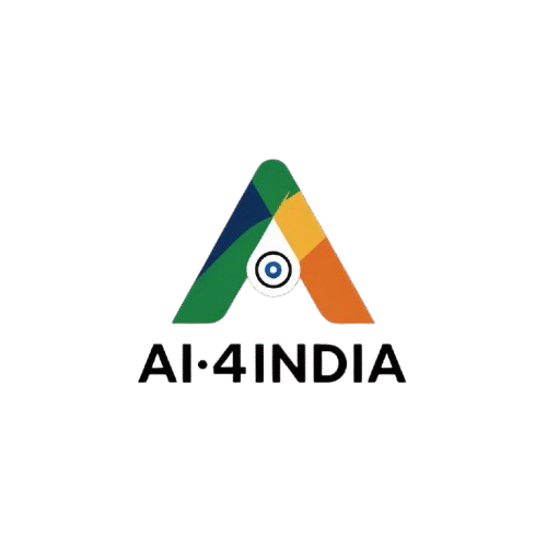 AI4India logo with a stylized 'A' in Indian flag colors and Ashoka Chakra at the center